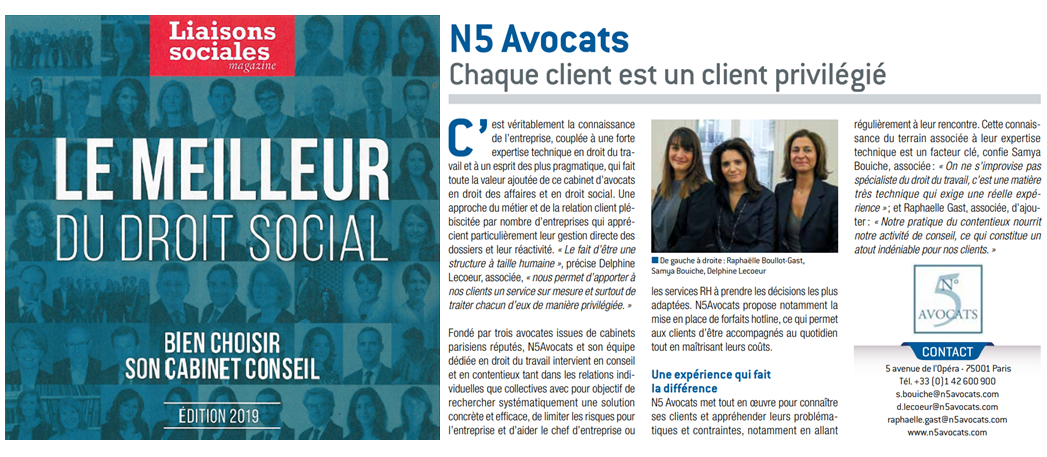 INTERVIEW Liaisons Sociales - Janvier 2019